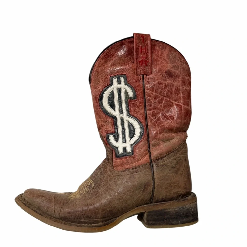 TIN HAUL Men's Money Maker 'Mo' Money' Western Boots Size 7.5 D